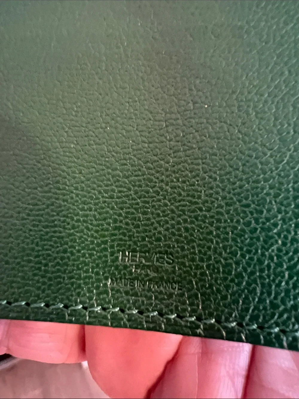 Hermes black leather